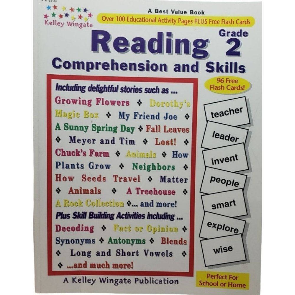 Reading Comprehension and Skills Grade 2 by Kelley Wingate Paperback NEW